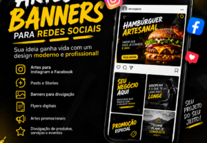 Eu vou fazer artes e banners para suas redes sociais.