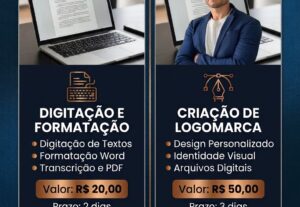 Eu vou digitar, formatar e organizar textos