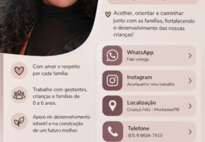 Eu vou fazer seu cartão de visita interativo.
