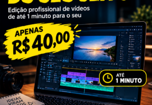 Eu vou editar seu vídeo de até 1 minuto