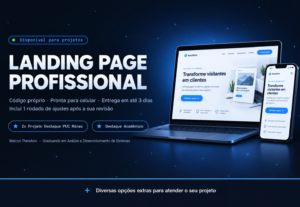 Eu vou criar sua landing page premium com código-fonte