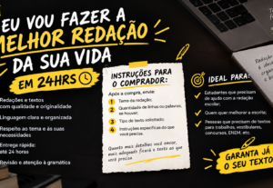 Eu vou Fazer a melhor redação da sua vida em 24hrs