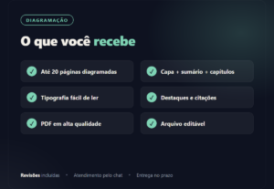 Eu vou diagramar seu e-book de até 20 páginas