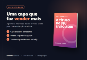 Eu vou criar uma capa profissional para o seu e-book