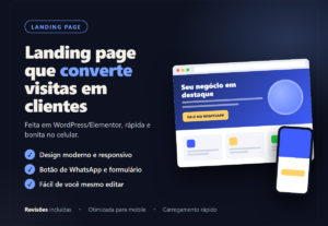 Eu vou criar sua landing page profissional em WordPress