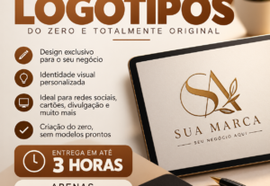 Eu vou criar o seu logotipo em até 3 horas