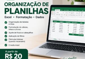 Eu vou Organizar e formatar sua planilha no Excel