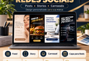 Eu vou criar posts e stories profissionais para sua marca