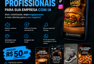 Eu vou criar 5 Reels profissionais para sua empresa com IA
