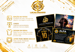 Eu vou fazer logos, artes para redes sociais e editar fotos