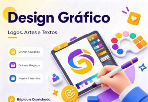 Eu vou Textos Logos e Artes Rápido e Caprichado