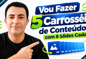 Eu vou Fazer 5 Carrosséis de Conteúdo com 8 Slides Cada