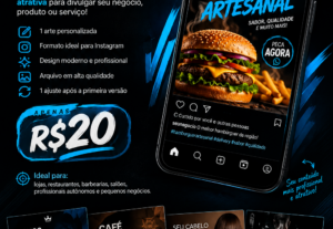 Eu vou Vou criar uma arte profissional para seu Instagram
