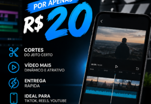 Eu vou Faço corte do seus vídeo.