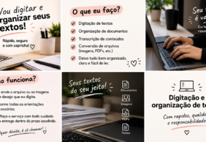 Eu vou Fazer Digitação rápida e organização de textos