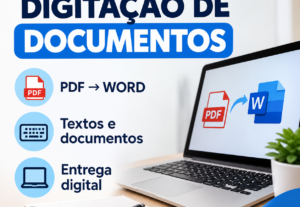 Eu vou digitar e organizar seus textos e documentos