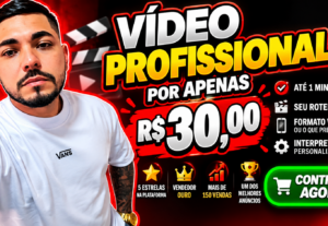 Eu vou gravar um vídeo para o sua empresa/produto/serviço