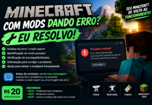 Eu vou resolver erros e conflitos de mods no seu Minecraft