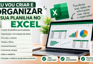 Eu vou EU VOU CRIAR E ORGANIZAR SUA PLANILHA NO EXCEL
