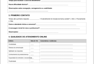 Eu vou fazer a melhor avaliação de cliente oculto.