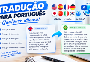 Eu vou traduzir textos de qualquer idioma para português.