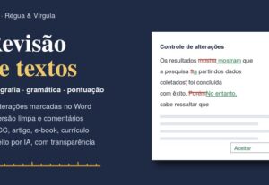 Eu vou revisar a ortografia e a gramática do seu texto