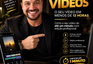 Eu vou Corto seu vídeo de até 1 minuto em 12 horas