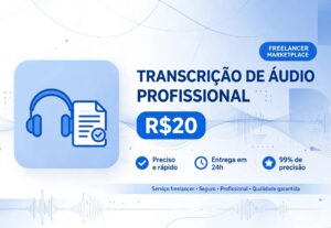 Eu vou Transcrever seu áudio em texto em 24h sem erros