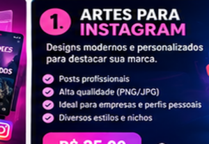 Eu vou fazer Artes para o seu Instagram