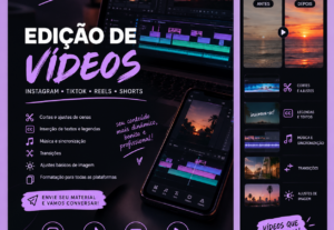 Eu vou editar vídeos para Instagram, TikTok e redes sociais.