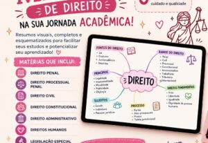 Eu vou Mapas Mental de Direito, faço personalizado.