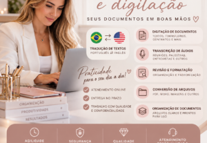 Eu vou trabalhar com digitações e traduções.