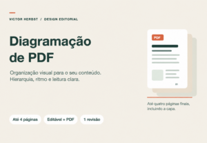 Eu vou diagramar até quatro páginas em PDF