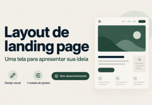 Eu vou criar layout de landing page