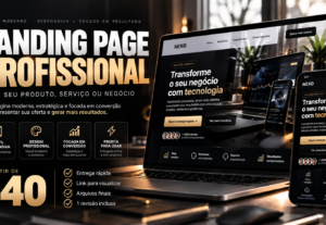 Eu vou criar uma landing page profissional