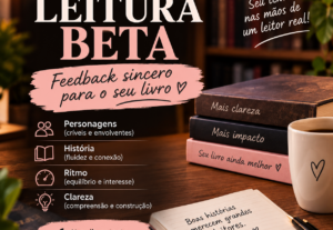 Eu vou Vou fazer leitura crítica do seu livro e dar feedback