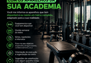 Eu vou adaptar seu treino à sua academia