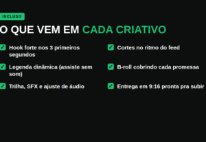 Eu vou editar criativos em vídeo para seus anúncios