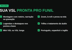Eu vou editar sua VSL ou mini VSL para tráfego direto