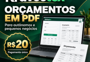 Eu vou entregar gerador de orçamentos PDF