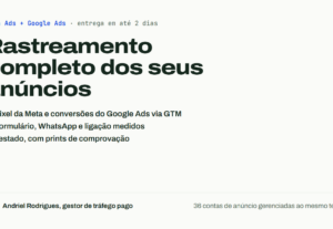 Eu vou configurar o rastreamento dos seus anúncios e site