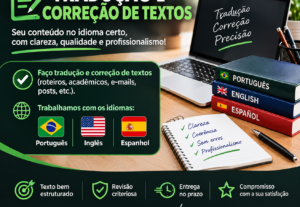 Eu vou fazer a Tradução e Correção do seu texto.