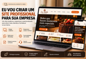 Eu vou criar um site profissional e moderno pra empresa