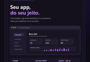 Eu vou criar um app desktop para você