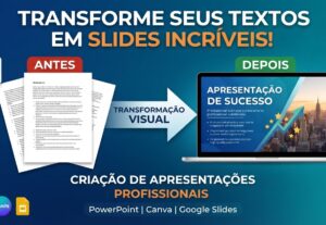 Eu vou criar slides profissionais e modernos em até 48 horas